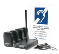 LARGE-AREA, PORTABLE FM ASSISTIVE LISTENING SYSTEM. INCLUDES: (1) PPA T27 FM TRANSMITTER WITH
